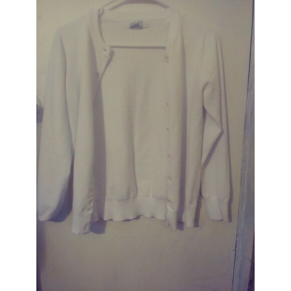 CIELO Off-ivory Women's Cardigan, Medium Pearl bottom - Picture 3 of 15